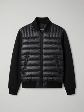 Mackage Black Quilted-Panel Bomber Jacket